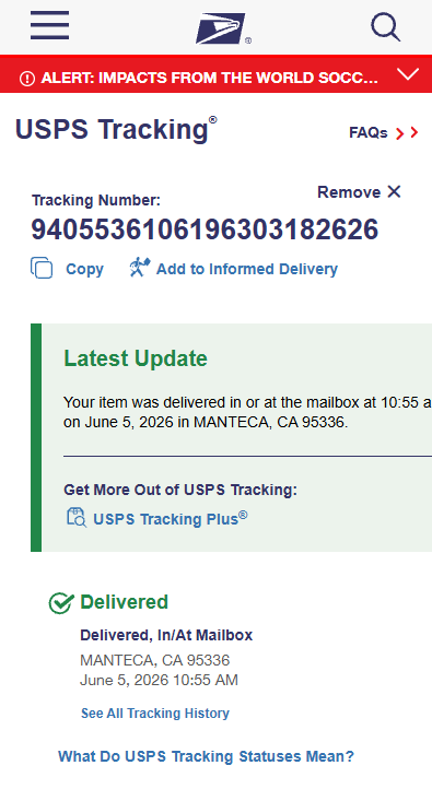 Tracking Number Proof 10